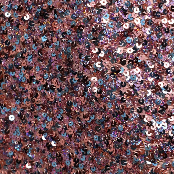 Like New! Lulus Just Tonight Bodycon Dress Womens XS Pink Iridescent Sequin - Picture 9 of 9